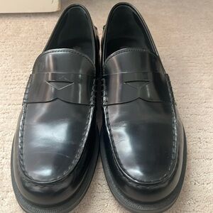 Black loafers